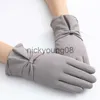 Fem fingrar handskar fem fingrar handskar vinter kvinnlig vindtät vattentät inre plysch 1Pair Warm Mittens Lady Touch Screen Skinvänliga mjuka kvinnor x0902