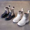 Botalar Sonbahar/Kış İngiliz Gril Klasik Ayak Bileği Botları Moda Çocuk Ayakkabı Kızlar Trend Big Boy Boot Botines 2352