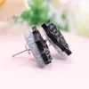 Stud Earrings CN Heart Spider Web TRENDY Halloween Gift Layered Acrylic Jewelry For Women