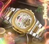 Crime Premium Orologio da uomo a carica automatica quadrante scheletrato cavo quadrato luminoso Orologio Orologio Movimento meccanico automatico Giorno lavorativo Data Set Auger Orologi Regali