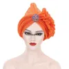 Lastest Turban Bonnet Cap for Women African Auto Geles Aso Oke Headtie Already Made Hijab Muslim Head Wrap Scarf Hat Nigerian