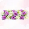 Kwiaty dekoracyjne 100 cm imprezowy wystrój ślubny Kwiat Maty Maty Maty Materia Silk Peony Artificial Row romantyczne tło łukowe
