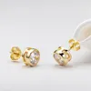 High quality designer classic Mozambique diamond earrings female round bag edge niche fashion S925 pure tremella jewelry