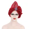 Lastest Turban Bonnet Cap for Women African Auto Geles Aso Oke Headtie Already Made Hijab Muslim Head Wrap Scarf Hat Nigerian