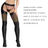 Sexy Socks Ohyeahlady Lady Stocking Leather With Garter Belt Thigh High Long Solid Crotchless M Elastic Women's Nylon Stockings 230901