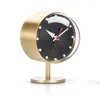 Bordklockor Specialklocka Creative ModernDesign Brass Battery Operated Quartz Silent Clock11x15H Home Decor Horloge Wall Watch