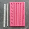 Baking Moulds Twisted Woven Stripe Decorative Silicone Mold Sugar Cake Tool Chewing Gum Candy Chocolate Shape Kitchen Gadget