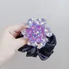 Hair Clips The Crystal High-end Flower Flannelette Circle Czech Drilling And Line