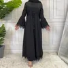 Etniska kläder Mellanöstern Muslimska Fashion Women spetsstitching klänning Vestido Largo Mujer Verano Robe Elegante Femme Maxi