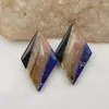 Lösa ädelstenar naturliga ädelsten labradorite obsidian sun sten lapis lazuli intarsia mode kvinna örhängen smycken 35x20x5mm8.6g