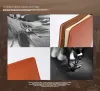 Famous Brand Agenda Note BOOK Cover Leather Diary Leather with dustbag and box card Note books Hot Sale Style silver ring L243