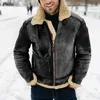 Zintegrowana zimowa płaszcz futra zintegrowana męska