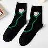 Frauen Socken 3 Paar Baumwolle Blume Kawaii Lustige Casual Weibliche Socke Strumpfwaren Streetwear Harajuku Crew Calcetines Mujer Freeship