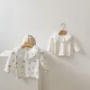 0-2 lata INs Autumn Baby Girl T-shirt Noworodka Dzieci z długim rękawem Koronka Skuteczka Klątka Klątka