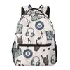 Mochila homens mulher música altifalantes notas e dedos gesto schoolbag para feminino masculino 2023 saco de moda estudante bookpack