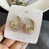 Boucles d'oreilles pendantes S925 colorées Vintage géométriques irrégulières en résine, clous à la mode en acrylique coloré en forme de C pour femmes et filles, bijoux