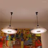 ペンダントランプモダンなLEDライトビンテージクリスタルバブルガラスウッド電球天井装飾ランプ