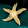 Brosches Fashion Personlighet Mikroinlagd Zirkon Creative Starfish Exquisite Brosch Pin For Women CZ Pentagram Suit Accessories