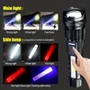 Facklor 30W LED COB Strong Light Flashlight Portable laddningsbar Bright Hushåll LED -lampan Inbyggd batteri med Power Display HKD230902