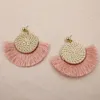 Dangle Oorbellen STRATHSPEY Roze Kwastje Voor Vrouwen Handgemaakte Rieten Rotan Oorbel Vintage Lange Fringe Bohemian Sieraden 2023