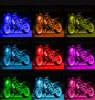 Motosiklet Aydınlatma LED Işık Kiti RGB MTICOLOR ACCENT Glow Neon Şeritler Motor bisikleti Damla Dağıtım Mobilleri için Uzaktan Kontrolör M DHN5G