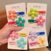 Haaraccessoires 2 stks Leuke Kroean Kleurrijke Bloem Haarspeld Haargrip Clips Voor Meisjes Vrouwen Kinderen Childs Vintage Krab Gift