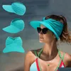 Visors Polyamid Sun Chroe szerokie grzbiet sunhat kobiety na świeżym powietrzu letnia czapka otwarta pusta czapka adt disor podróż nadmorski kropla plaża dostarcza dhedc