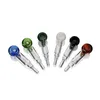 Latest Colorful Smoking Pyrex Thick Glass Pipes Portable Dry Herb Tobacco Filter Snowflake Screen Spoon Bowl Innovative Handpipes Cigarette Holder DHL