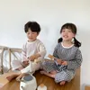 衣料品セット2023韓国女の子の男の子2 PCS格子縞のセットシャツパンツサマーコットンキッズスーツ1〜6歳