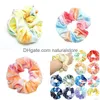 Couvre-chef Accessoires pour cheveux 12 pièces Veet Pocket Scrunchies Den Rainbow Ties Elastic Zipper Colorf Bands 230313 Drop Delivery Fashion H Dhunj