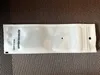 Hurtownia Clear+White Pearl Plastic Poly opp 6x19cm Zip Zip Lock Pakiety detaliczne PVC Bag Pasek Apple Band