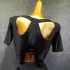 Stage Wear Design Robe de danse latine Costume Dames Fringe Noir Top / Jupe Rumba / Cowboy / Samba / Tango Salsa Femmes VDB493