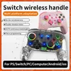 Controladores de jogo Joysticks S09 Controlador de jogos sem fio multiplataforma para gamepad com joystick de vibração ajustável com luz LED para Android / iOS / PC HKD230902