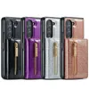 تصميم جديد DG.Ming Magnetic 2 في 1 Glitter Pu Leather Phone Case مع حقيبة بطاقة لـ Samsung Z Fold 3 z Fold4 z fold5