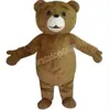 Hot Teddy Bear Mascot Costume Performance Simulation Cartoon Anime Theme Character vuxna storlek jul utomhus