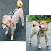 Odzież dla psa Płaszcz przenośna wodoodporna przezroczyste odzież deszczowa dla małych średnich dużych psów światła oddychająca z kapturem kurtka deszczowa Przylądek 230901