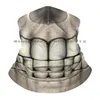 Беретс скелет череп рт зубы лица ведра шляпа Солнце -шап зубной костяной стоматолог Хэллоуин Страшный ужас