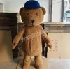 Costume de mascotte d'ours, simulation de performance, personnage de dessin animé, taille adulte, tenue de publicité extérieure de noël