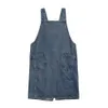 Aprons Korean Lady Dress Denim Apron For Woman Cotton Fabric Garden Kitchen Baking Cooking Household Cleaning Accessories 230901