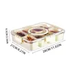 Take Out Containers Divided Snack 8 Compartments Sealed Boxes With Handle Household Food Grade Seasoning Portable Condiment