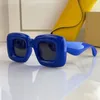 Óculos de sol retangulares infláveis de nylon óculos de sol de luxo óculos masculinos lentes pernas logotipo engraçado hip hop LW40098I óculos de sol de vanguarda para mulheres óculos de alta qualidade