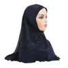 Abbigliamento etnico 1 pezzo ragazza cappello di velo con cuciture in pizzo foulard di lino di cristallo sciarpa da donna regalo per feste universale