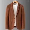 Herenpakken Hoge kwaliteit Blazer Dubbelzijdig Wol Zakelijk Eenvoudig Elegant Mode Casual Heren Slanke colbert Wollen jas