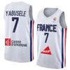 Gedruckt 2023 Weltmeisterschaft Frankreich Jersey Basketball 32 Victor Wembanyama 10 Evan Fournier 5 Nicolas Batum Joel Embiid 21 Rudy Gobert 27 77 Damien Inglis Mathias Desport.