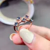 Кластерные кольца Real 925 Silver Topaz Ring 3 мм VVS класс натуральные стерлинги лондонские украшения