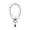 Hanger Kettingen QIAMNI Multilayer Engel Zwaard Ster Ketting Halloween Demon Wing Cross Choker Esthetische Sieraden Party Gift