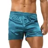 Mäns Sleepwear Sexy SLP Bottoms Pyjamas Shorts Soft Silky Boxers Home Underwear Men Lounge Single Panties Slpwear