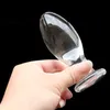 Vibratorer Smooth Anal Dilator Transparent Glass Butt Plug Anus Plugs Adult Sex Toy for Woman 11545mm Masturbator 230901