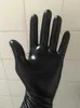 Fem fingrar handskar fem fingrar handskar unisex svart korta latexhandskar metts fetisch smal finger handledslängd sömlös 3d 230302 x0902