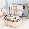 Totes Bolsa de maquillaje para mujer, caja de maquillaje, bolsa de maquillaje, bolsa de viaje, bolsa de maquillaje de mano, bolsa de almacenamiento de Pu de alta capacidad para lavarstylishhandbagsstore